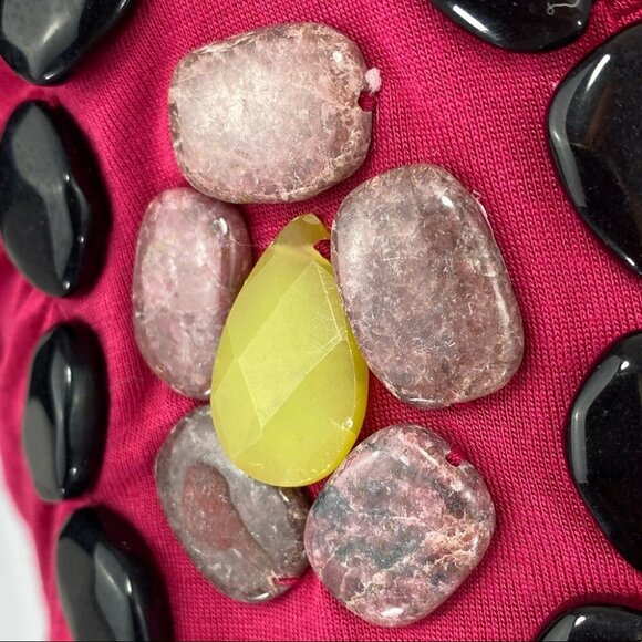 Prairie New York‎ NWT Rose Pink Y2K Gemstone Modal V-Neck Modal MIDI Dress M/C30 - Picture 5 of 14